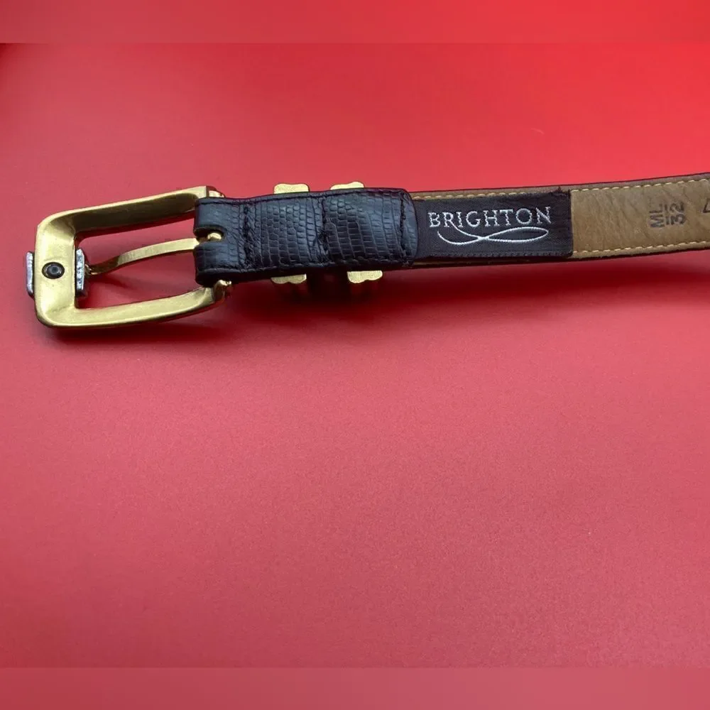 Brighton Women’s Black Leather Belt ML-32 4B603